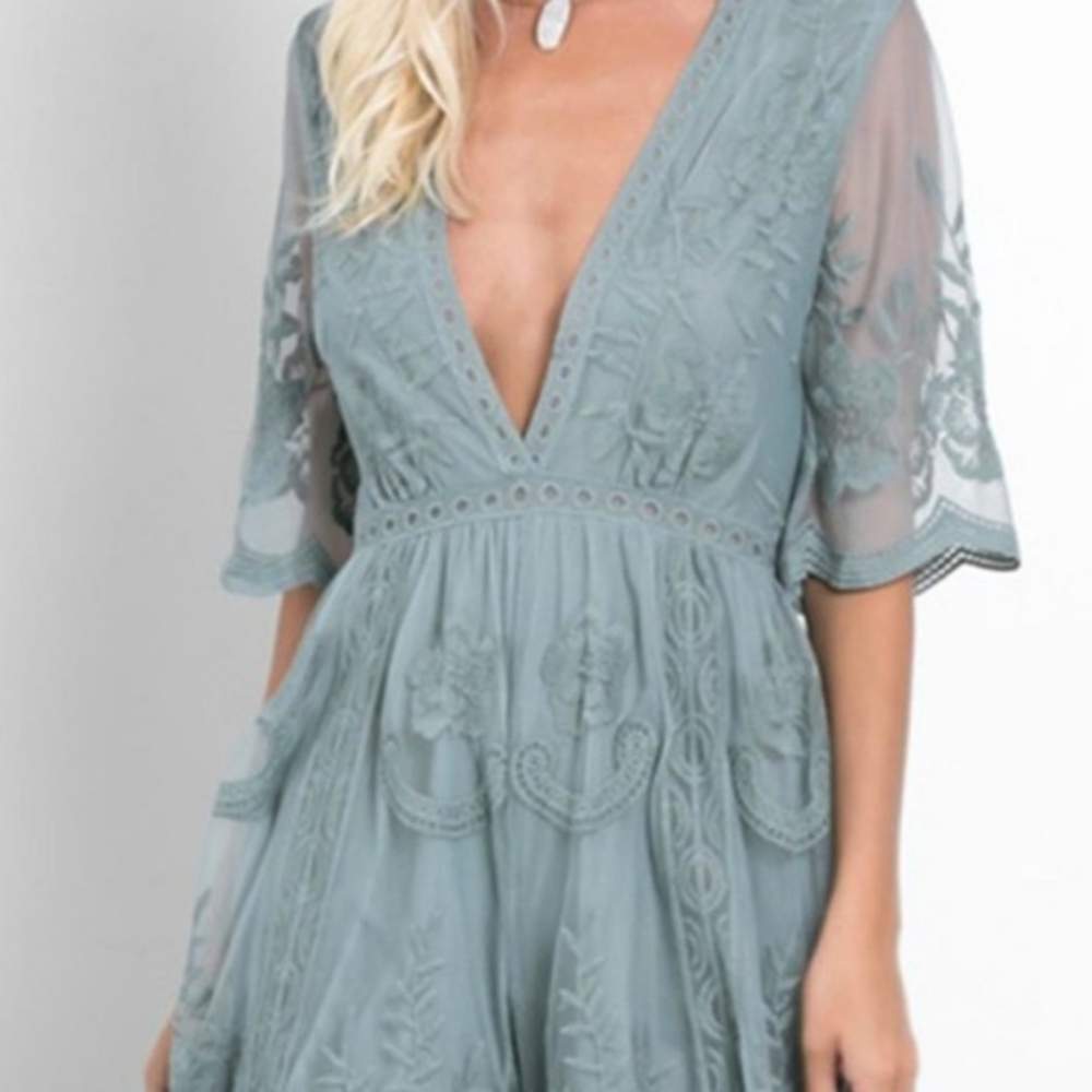 Wishlist Sheer Lace Jumpsuit